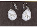 Earrings Made of Carved Antler with Firefly Design
