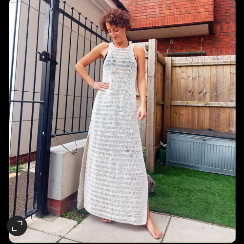 Bodenlanges Maxikleid – Häkelanleitung
