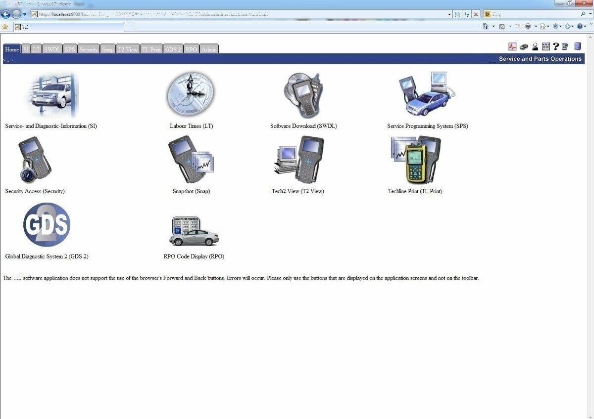 Software de información de diagnóstico/servicio SAAB TIS 1998-2012