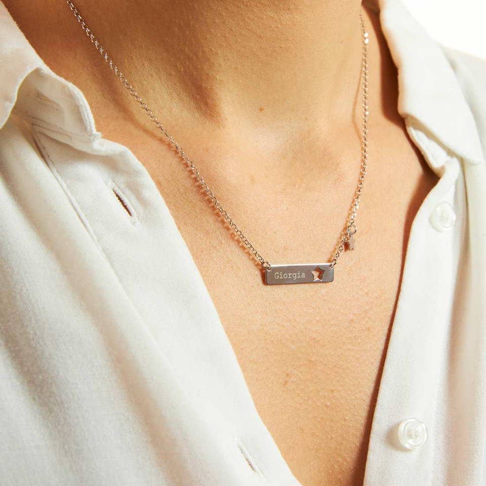 Collana a catena e piastrina stella