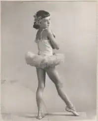 Photo of Sonje in a dance costume when she was younger