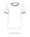 White body + red bands 100% cotton ringer shirts sj clothing manila philippines