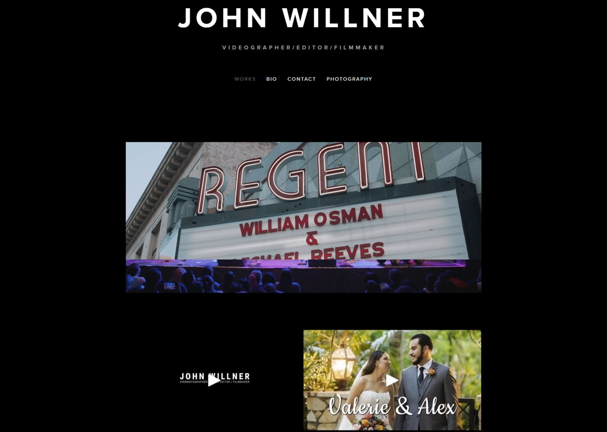 Screenshot of John Willner, from the filmmaker portfolios collection.