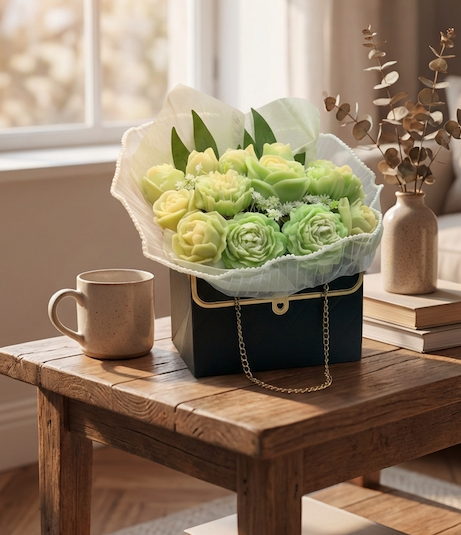 French Pear Soap Flower Bouquet