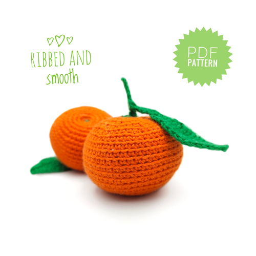 CLEMENTINE crochet pattern PDF - Amigurumi Play Food Crochet Tangerine Crochet Mandarin Easy Crochet Pattern Fruit Pattern PDF Download