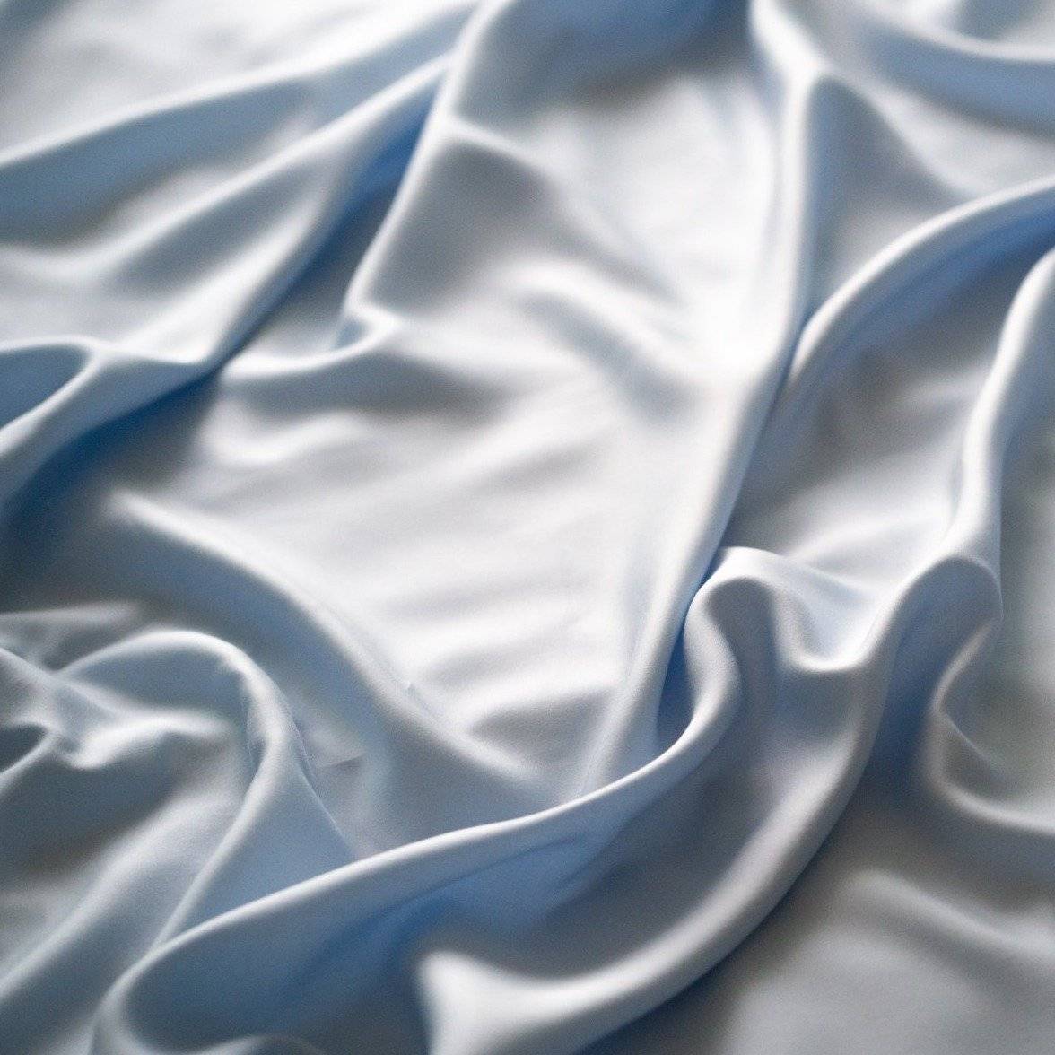 Weavve's tencel lyocell light blue bed sheets texture