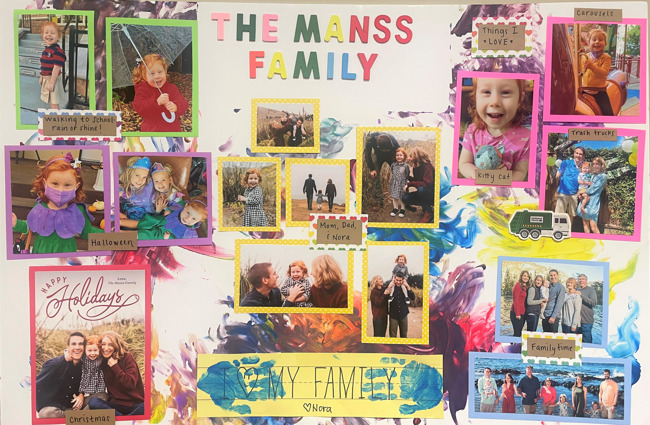 collage of pictures of the manss family 