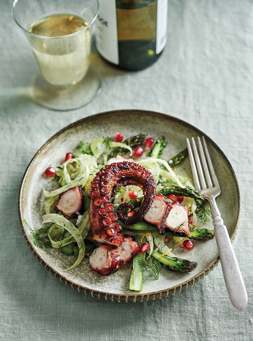 Fennel, Asparagus and Grilled Octopus Salad