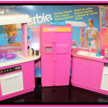 1990 Mattel Barbie Küche Küchen-Spielset Kochherd