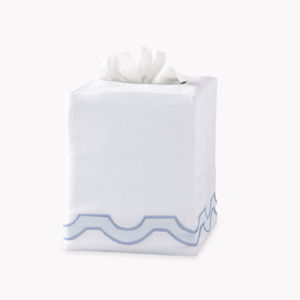 Mirasol Tissue Box Cover - Blue | Matouk Luxury Linens