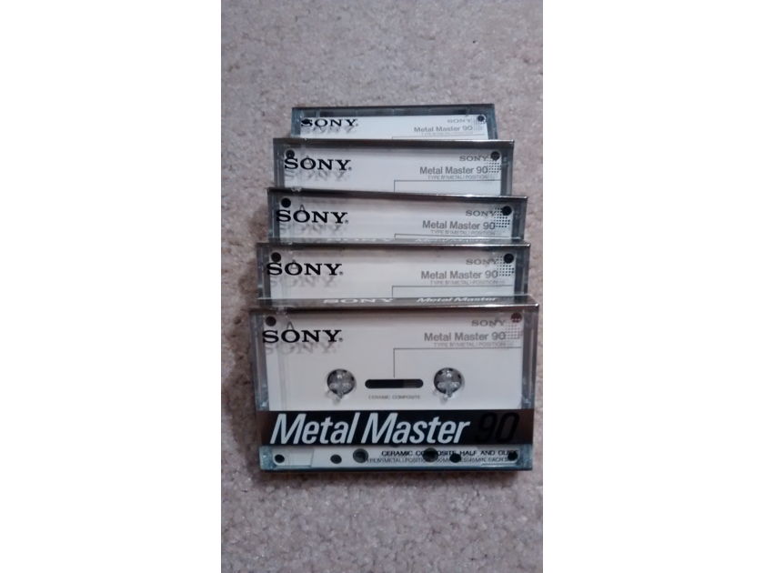 Sony Metal Master 90 Lot of 5 TOTL Type IV Ceramic Cassette Tapes - New & Sealed!