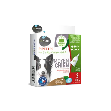Pipettes Insectifuges - Chien Moyen