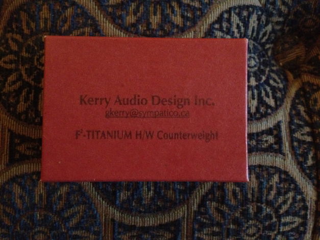 Kerry Audio Design F2 Titanium H/W Counterweight (Rega ...