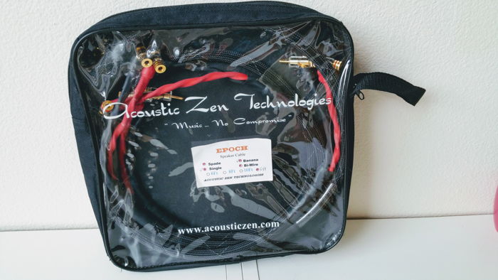 Acoustic Zen Epoch 5ft  zero crystal speaker cables
