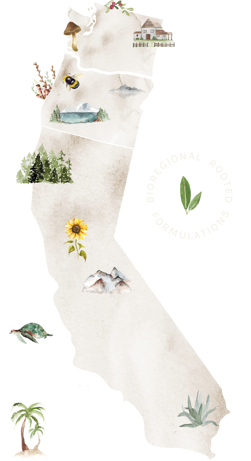 Bioregional Map of Washington, Oregon and California