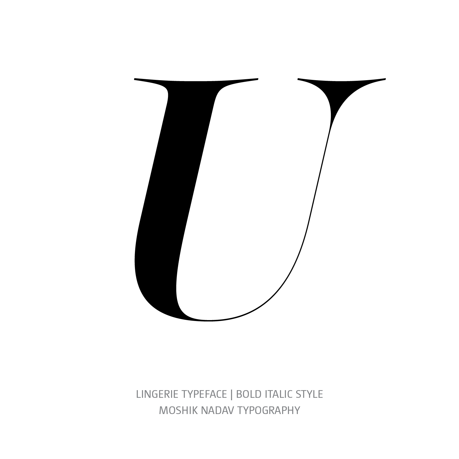 Lingerie Typeface Bold Italic U