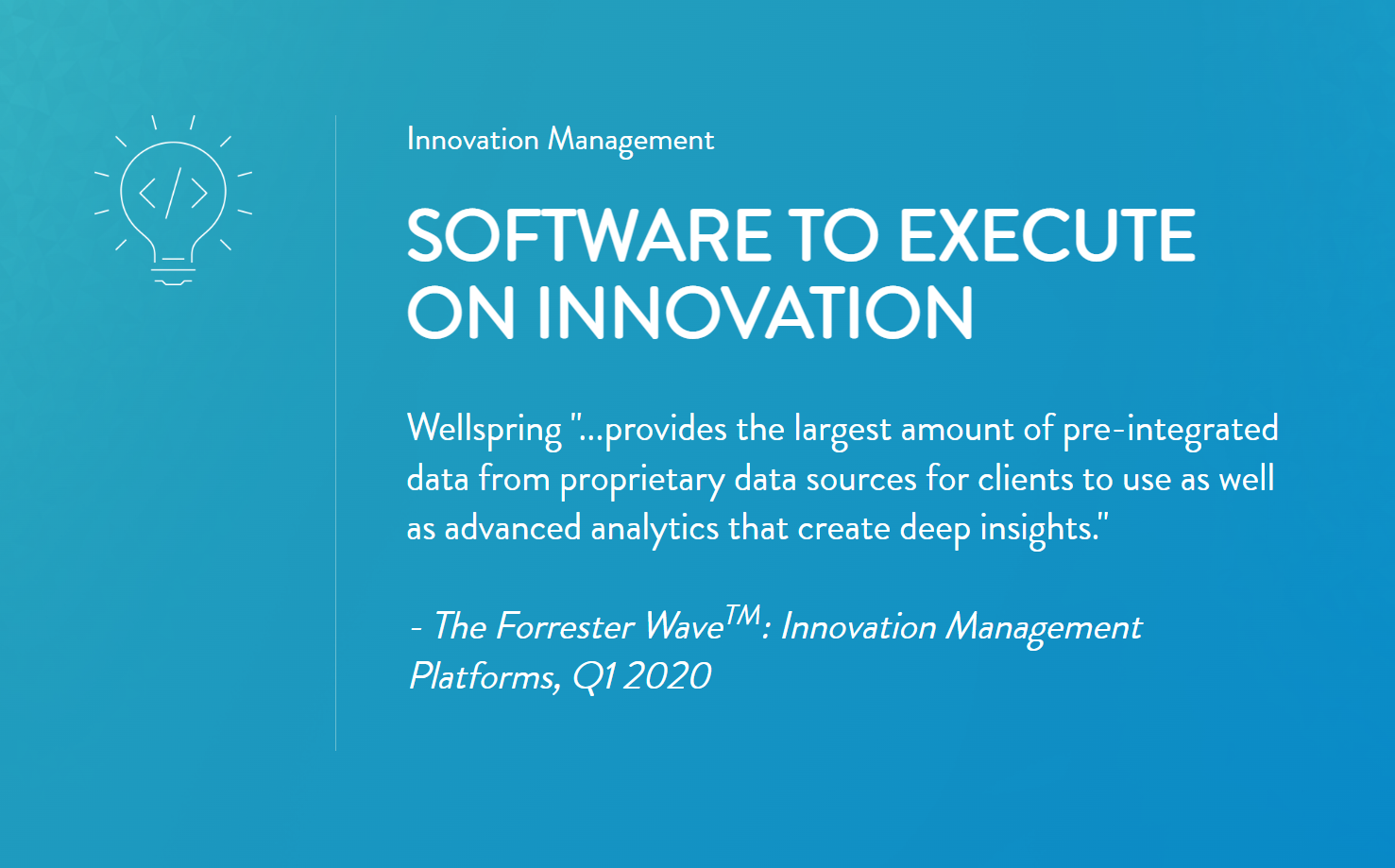 Wellspring product / service