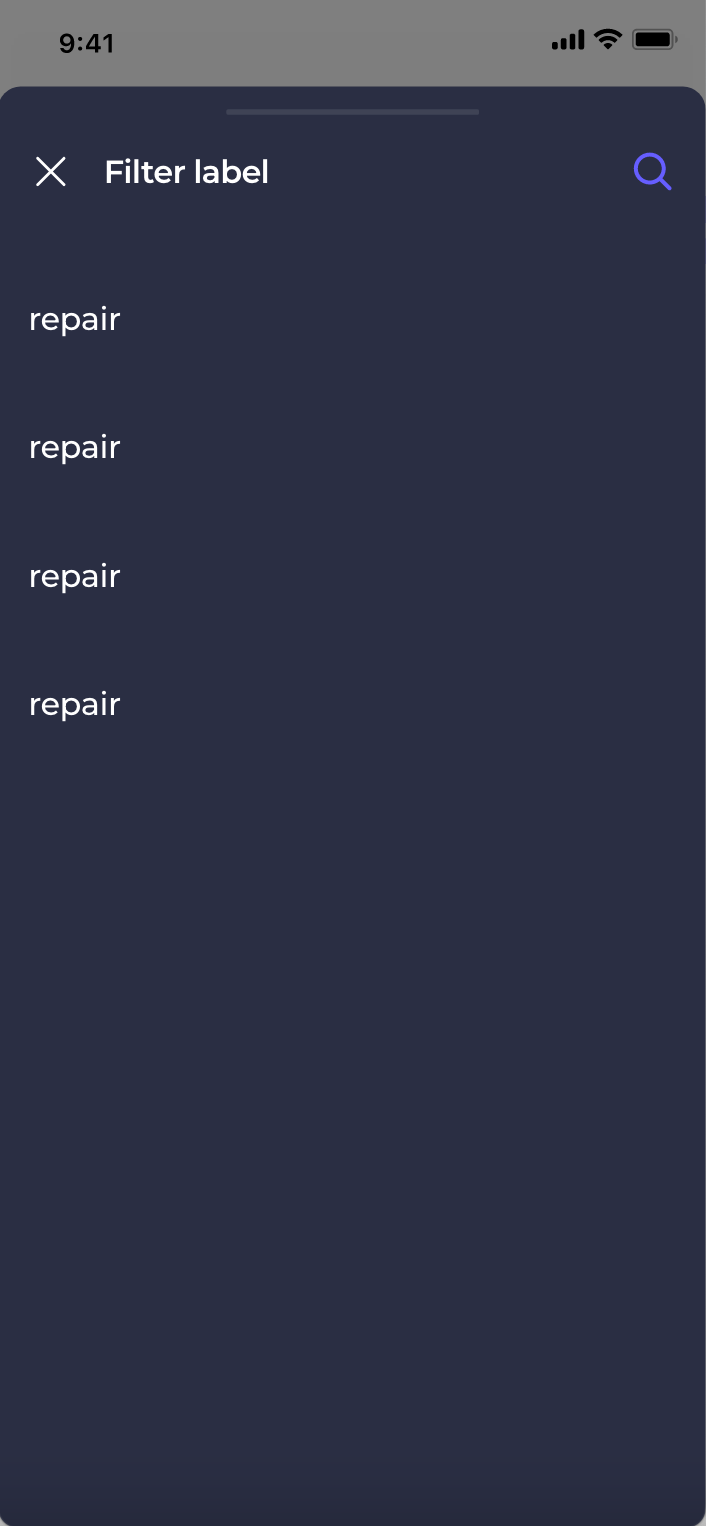 Filter Labe How to filter work orders?