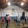 Even Brides play 9 Square in the Air