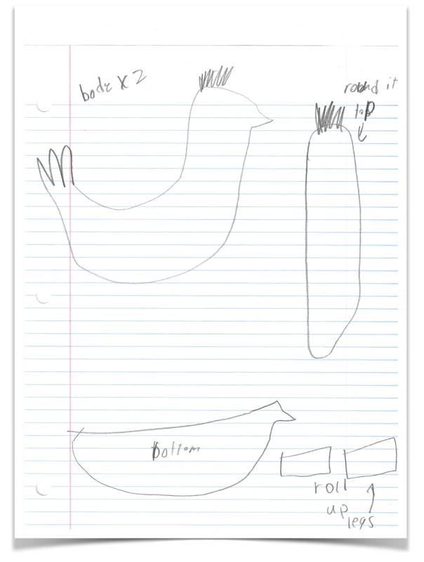 student draft on paper