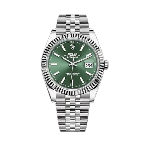 Green Dial Index Numerals Jubilee Bracelet