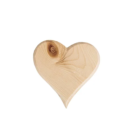 Coeur de Pin sculpté à la main 9,5 cm