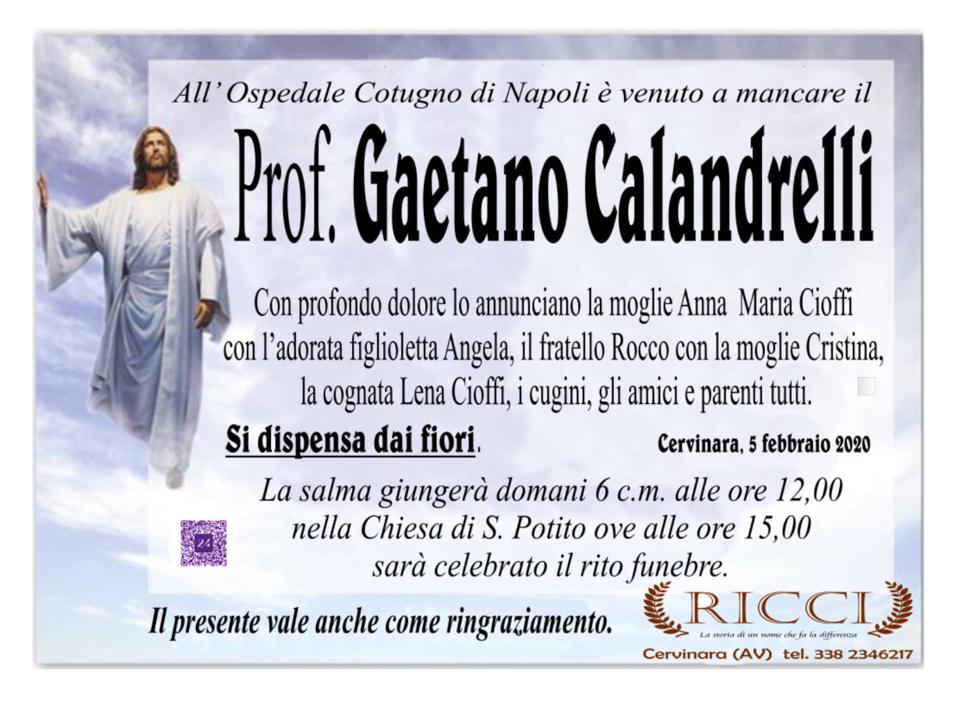 Prof. Gaetano Calandrelli
