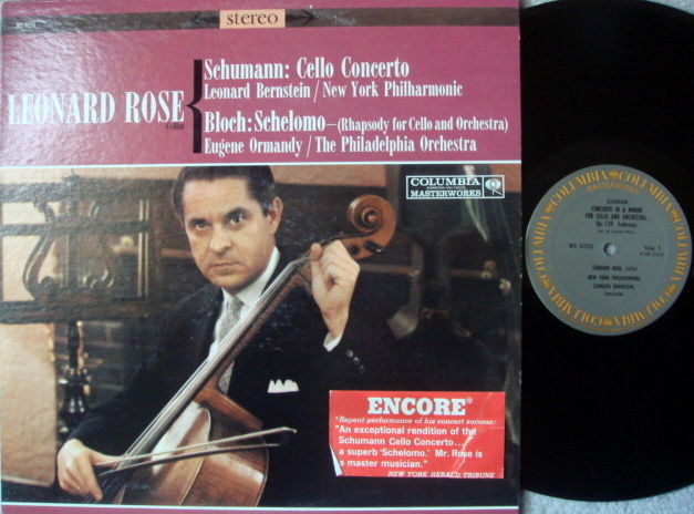 Columbia / ROSE-BERNSTEIN, - Schumann Cello Concerto, M...