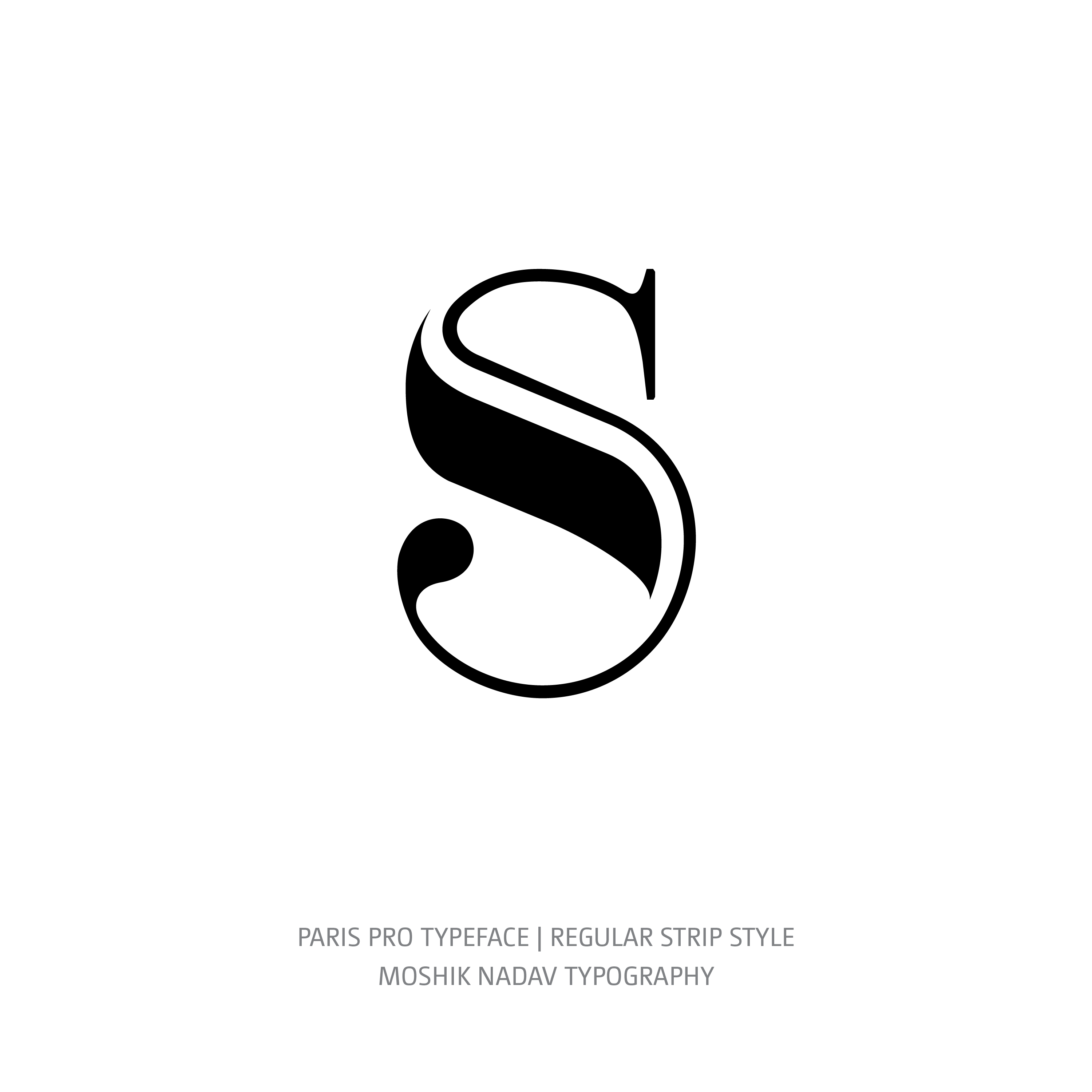 Paris Pro Typeface Regular Strip s