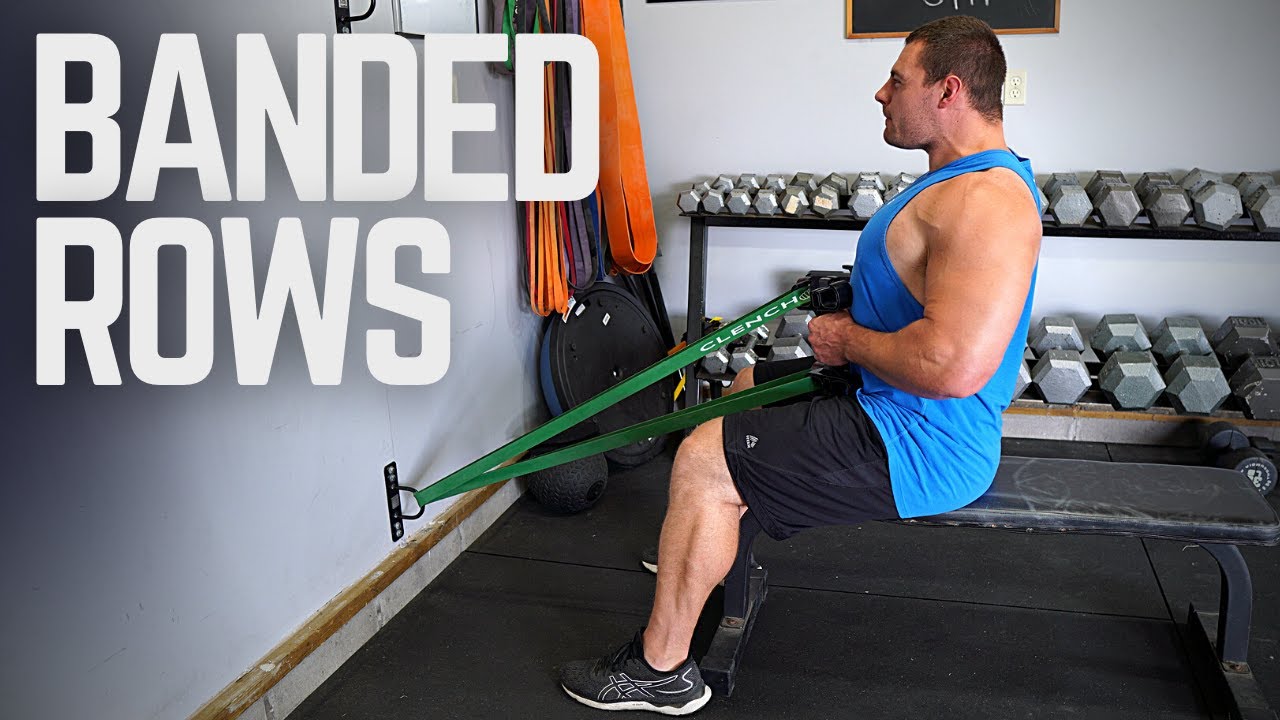 Banded Seated Row 3 Close Grip Row Exercises With Bands 
