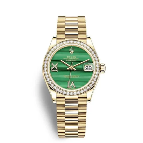 Rolex Datejust 31 Green Dial Diamond Bezel