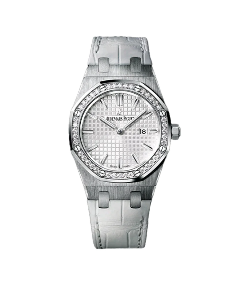 Grey dial with diamond bezel