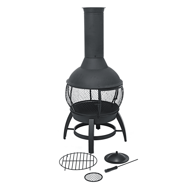 Chimney Fire Pit With Wood Logs