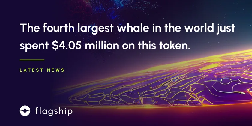 The fourth largest whale in the world just spent millions on this cryptocurrency token.