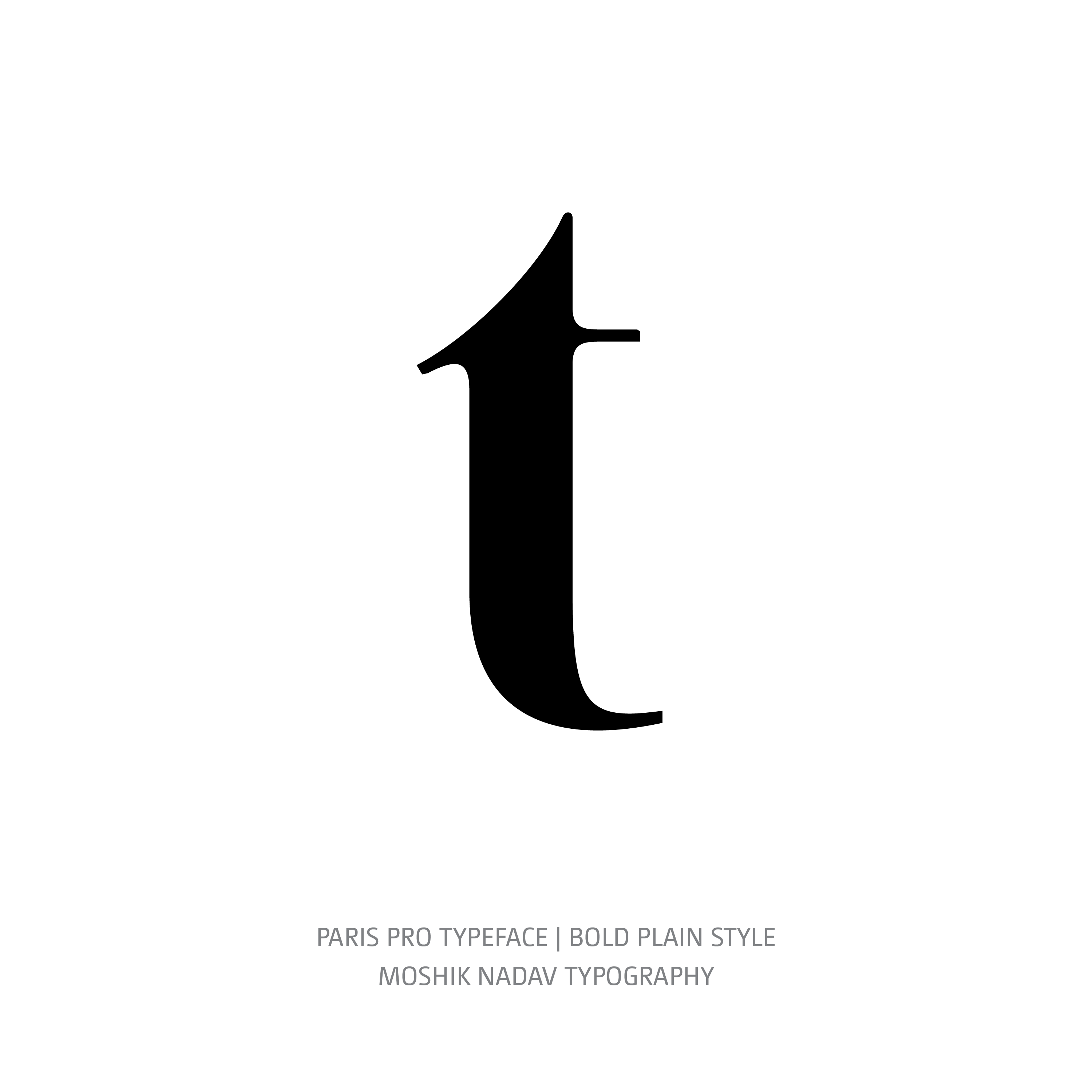 Paris Pro Typeface Bold Plain t