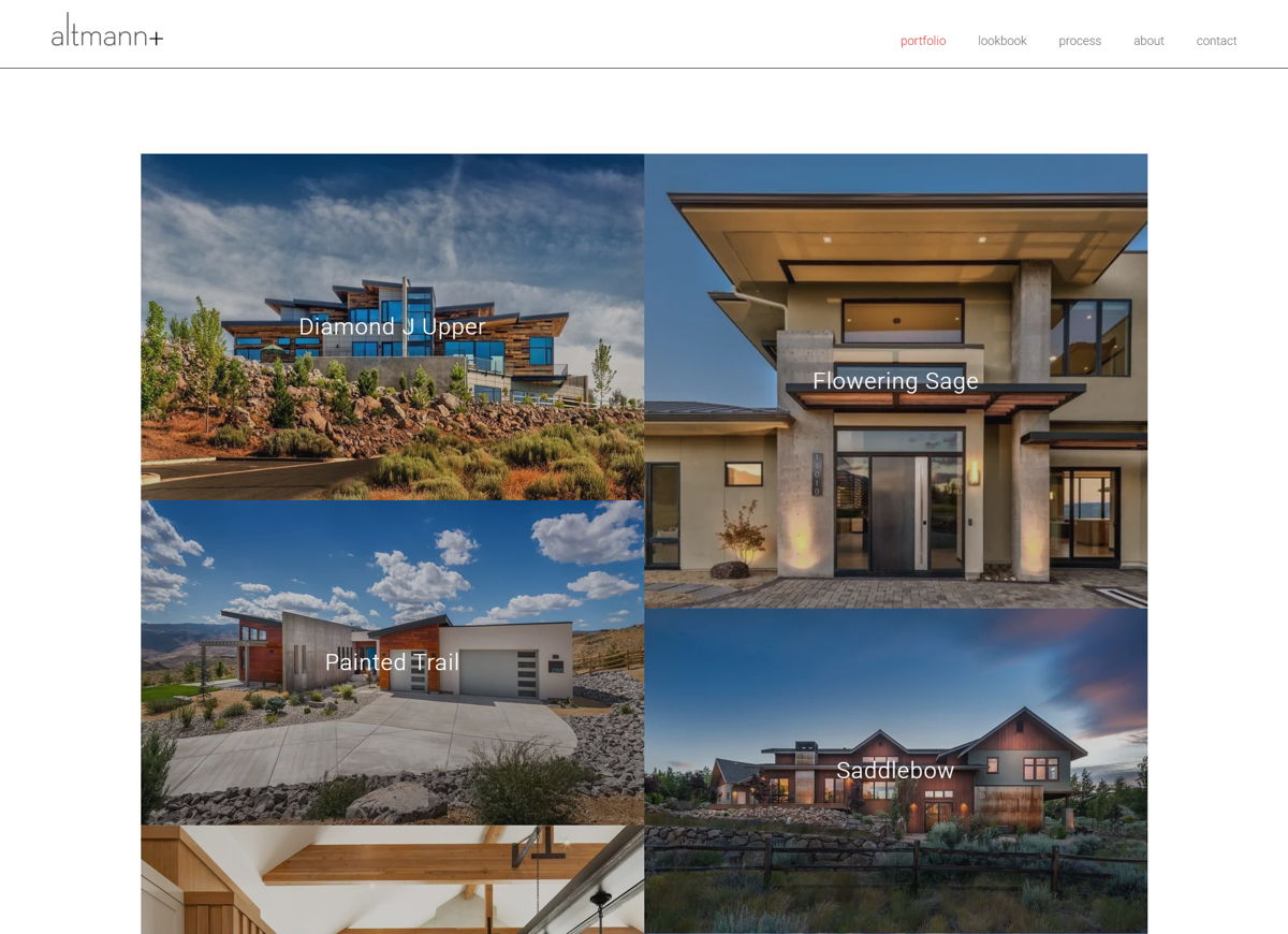 Screenshot of Altmann Builders, from the home builder websites collection.