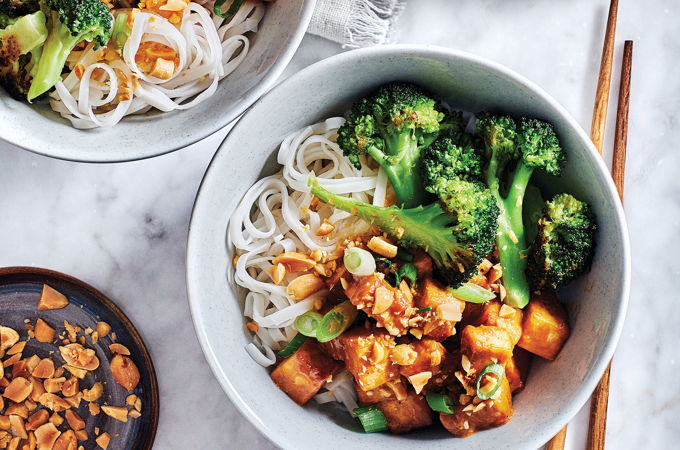 Tofu with Peanut Sauce
