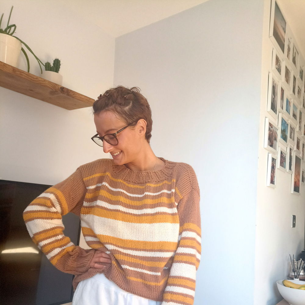 The stripes on stripes sweater - knitting pattern