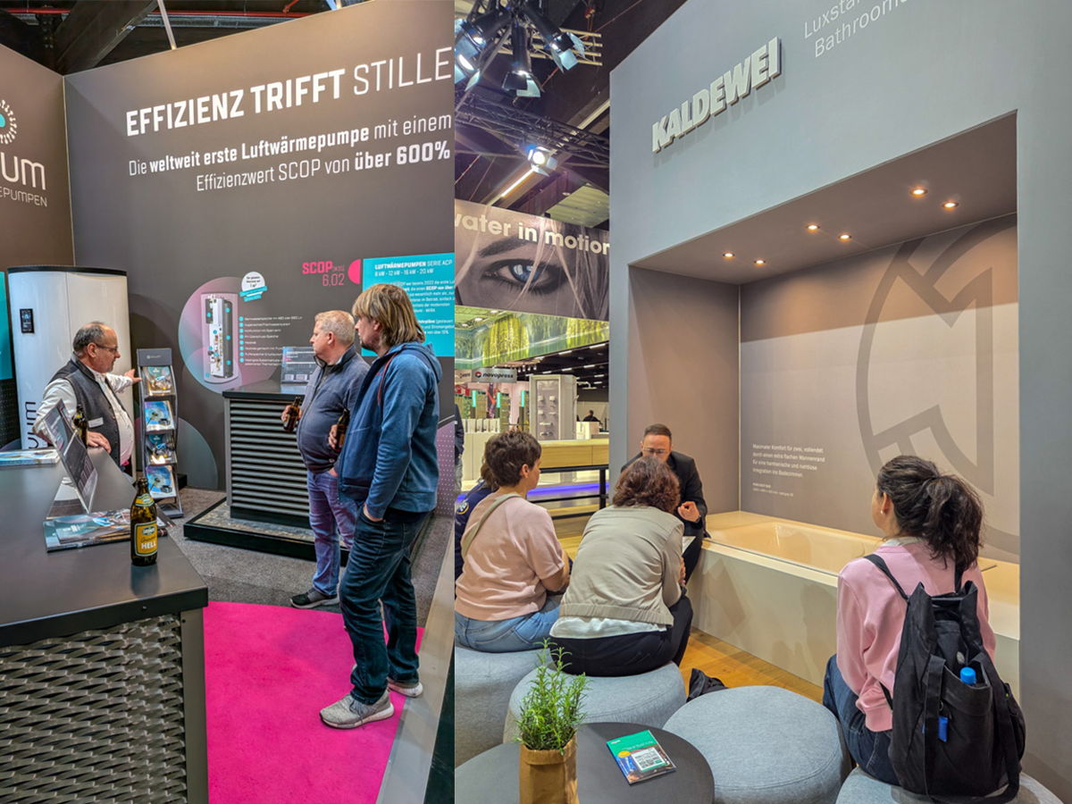 Epple Mitarbeiter auf Messeständen