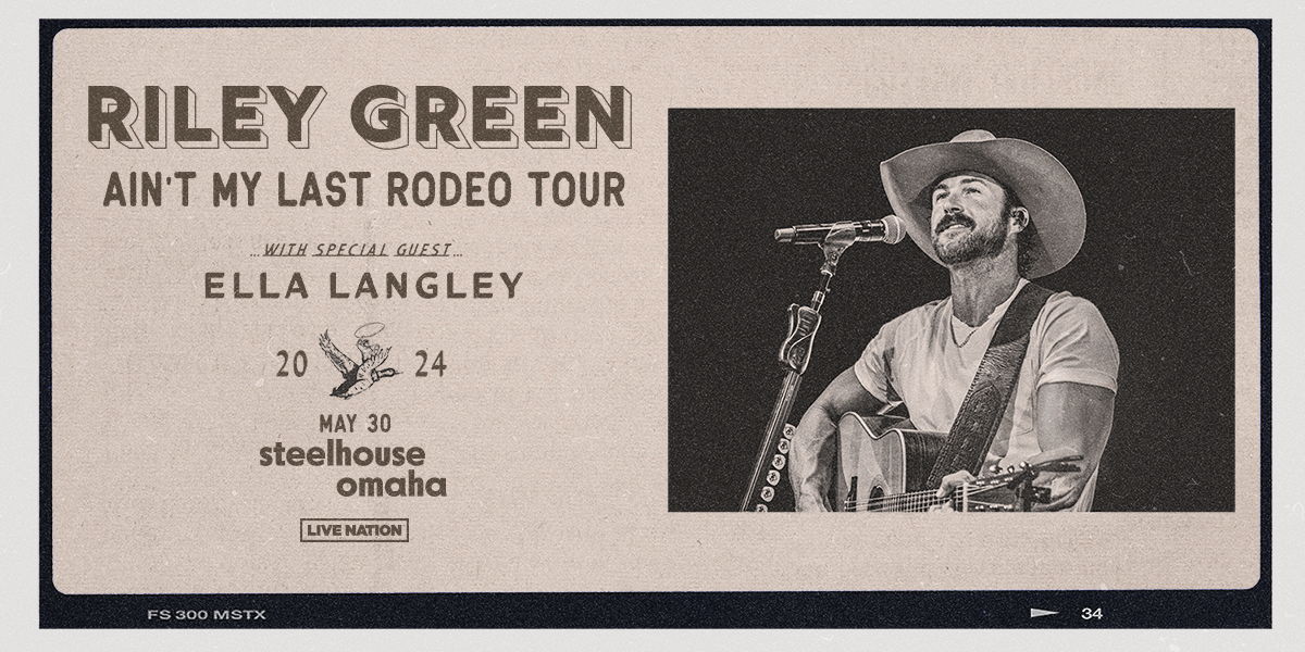 Riley Green: Ain’t My Last Rodeo Tour promotional image