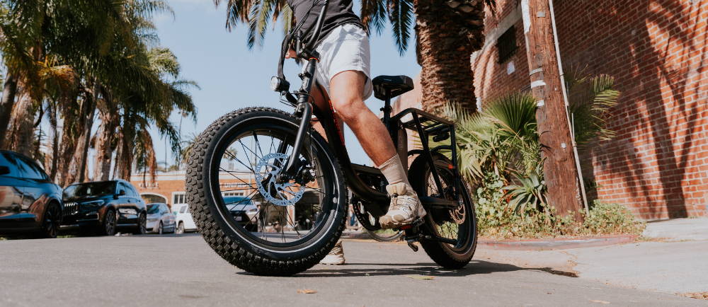 A Fat Tire E-Bike In A City Scene