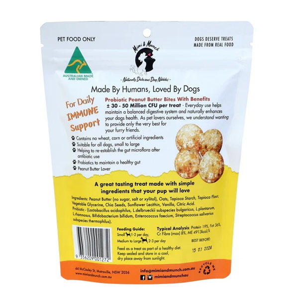 Probiotic Peanut Butter Bites Natural Dog Treats - Image 4