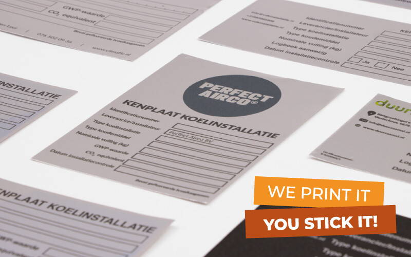 10% Korting op Kenplaat koelinstallatie stickers