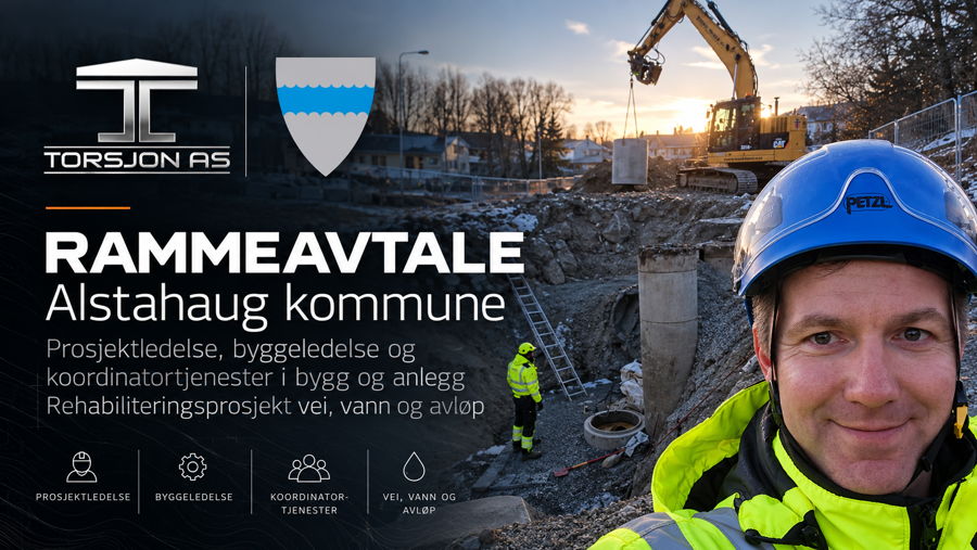 Rammeavtale for tjenester innen byggeledelse og koordinator vei og VA