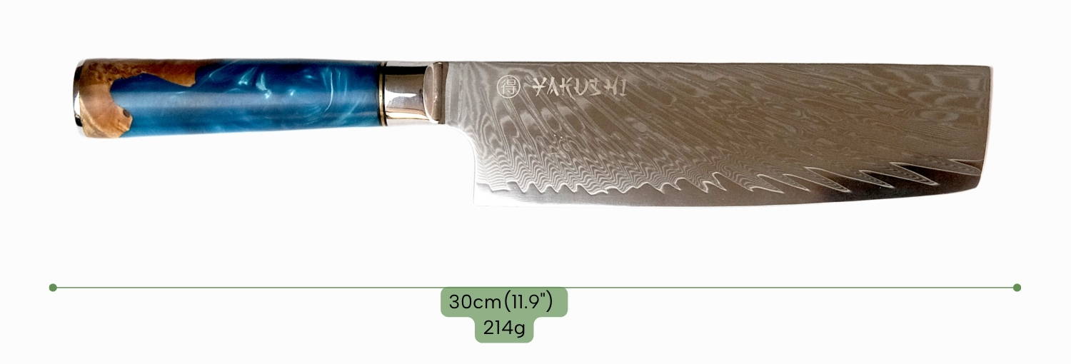 Damascus nakiri knife