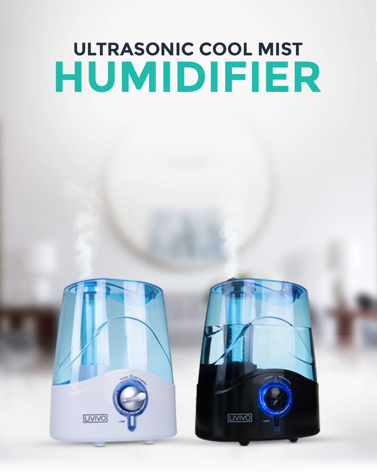LIVIVO | Air Treatment | 4.5L Ultrasonic Humidifier LIVIVO | Air Treatment | 4.5L Ultrasonic Humidifier