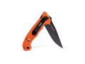  5.25 Closed Knife 3.75 Black Finish Stainless blade. Orange textured G10 Handle