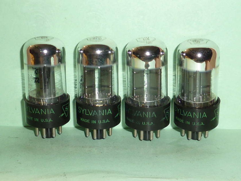 Sylvania 6SN7GTA 6SN7 ECC33 Tubes, Matched Quad, Test NOS, Matched Date Codes
