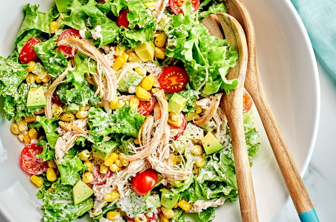 Salade ranch au poulet