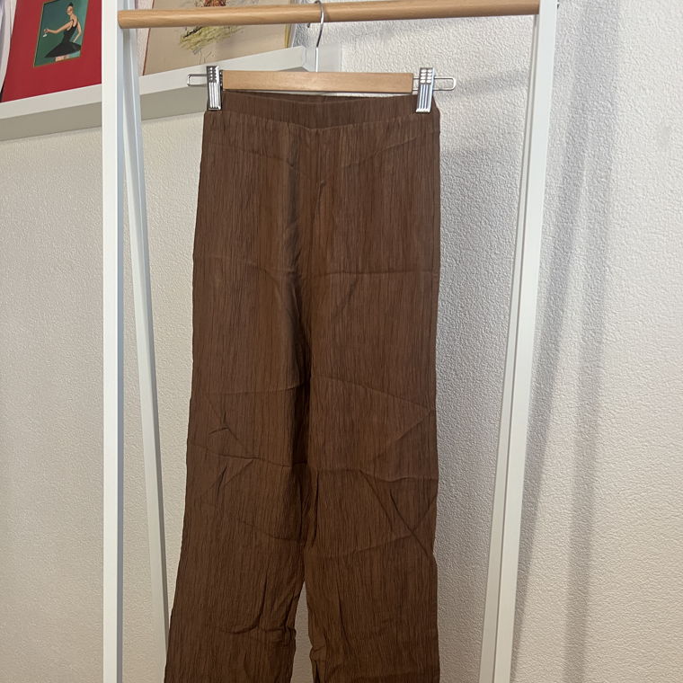 Brown fabric trousers